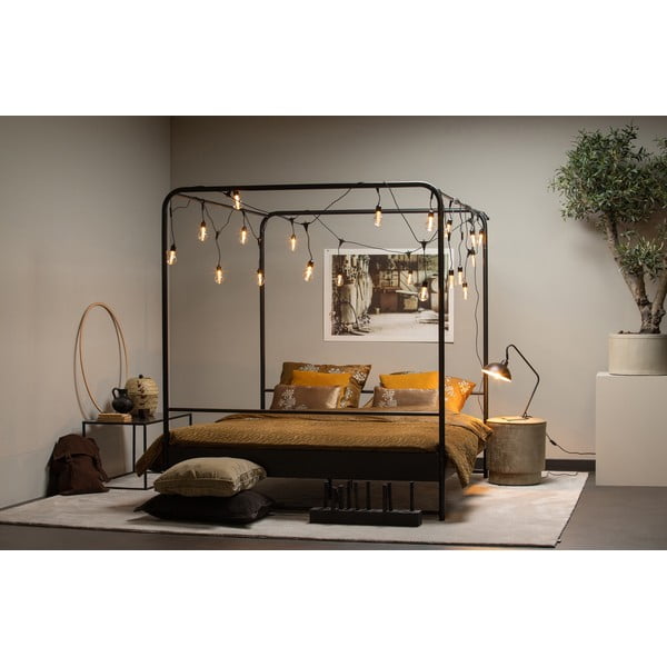 Letto matrimoniale in metallo nero, 160 x 200 cm Bunk - vtwonen-image-1