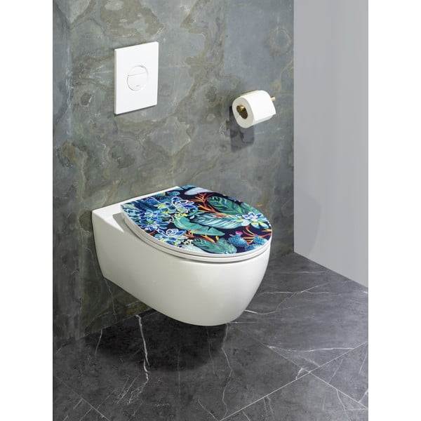 Sedile per WC con chiusura automatica 37,5 x 44,5 cm Manaus - Wenko-image-1