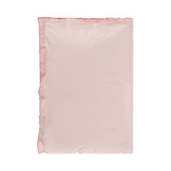 Set copripiumino e federa rosso/rosa chiaro in percalle di cotone per letto matrimoniale/per letto esteso 200x220 cm Pivot – Jotex-image-2