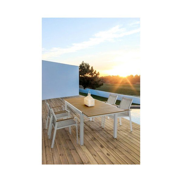 Sedia da esterno bianca in metallo Heta   – Bizzotto-image-1