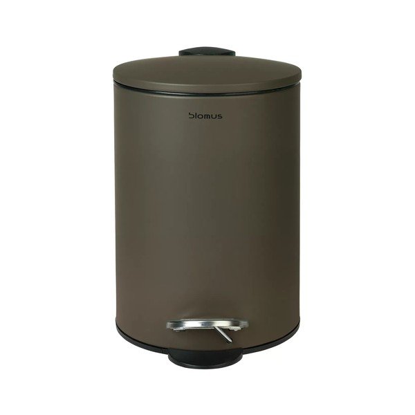 Cestino per la spazzatura grigio scuro in acciaio con pedale 3 l Tubo – Blomus