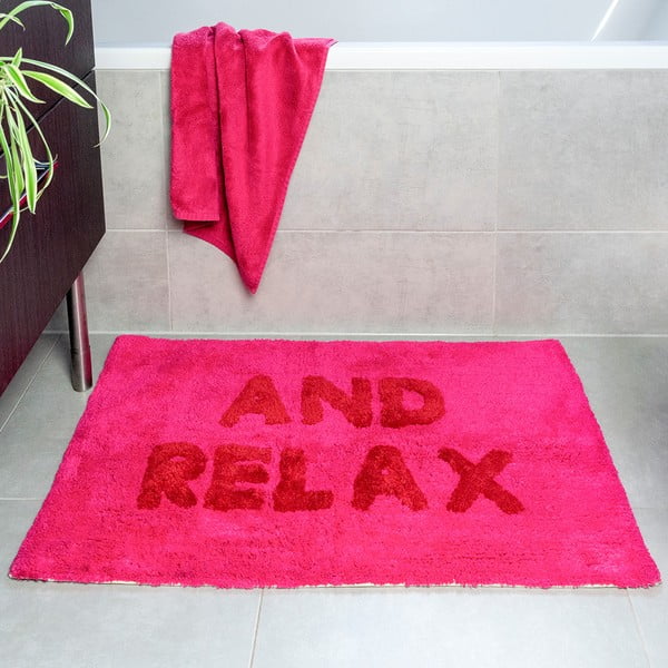 Tappetino per il bagno rosa 50x80 cm And Relax – Rex London-image-1