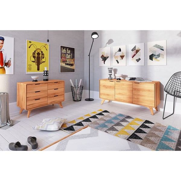 Cassettiera bassa in faggio 90x63 cm Greg - The Beds-image-4