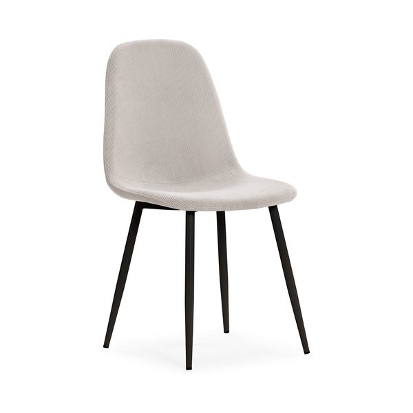 Sedie da pranzo in set color crema in imbottito 4 pz Minka – Marckeric