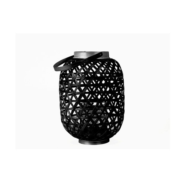 Černá lucerna Present Time Lattice, výška 27 cm