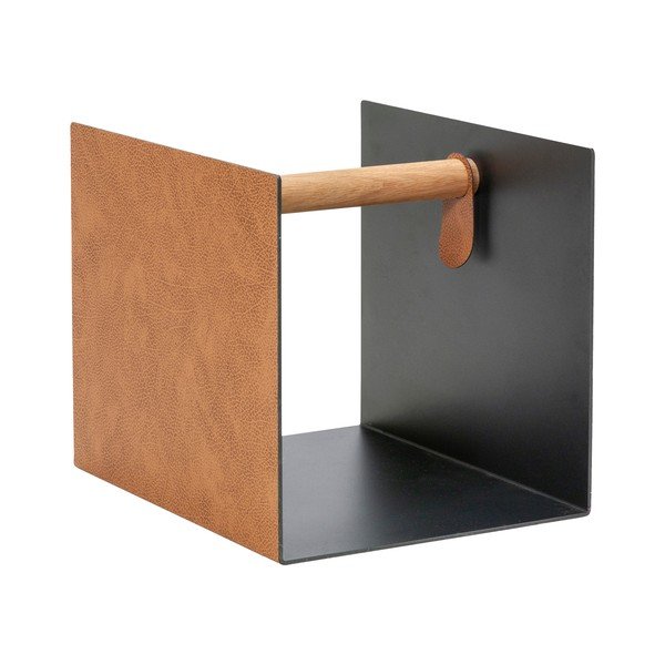 Scatola decorativa nera/di colore naturale in metallo/in eco pelle 32x38x31 cm Bull – LIND DNA-image-4
