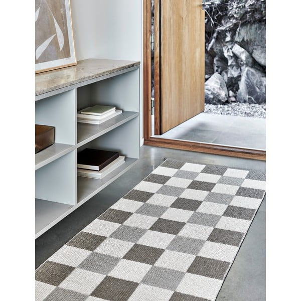 Passatoia da interno/esterno beige/color crema 70x300 cm Pix Dark Linen – Pappelina-image-2