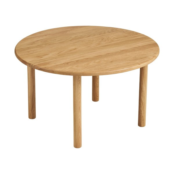 Tavolino da salotto rotondo di colore naturale in rovere massiccio ø 70 cm Jena – House Nordic