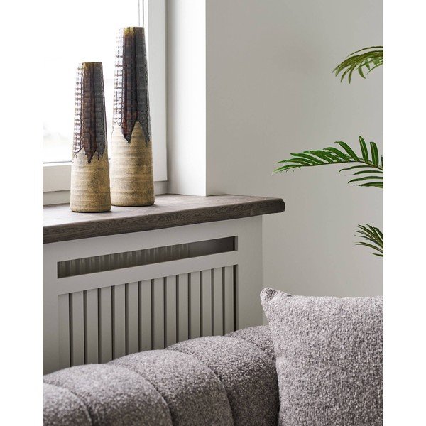 Vaso marrone in ceramica alto (altezza totale 48 cm) – House Nordic-image-1