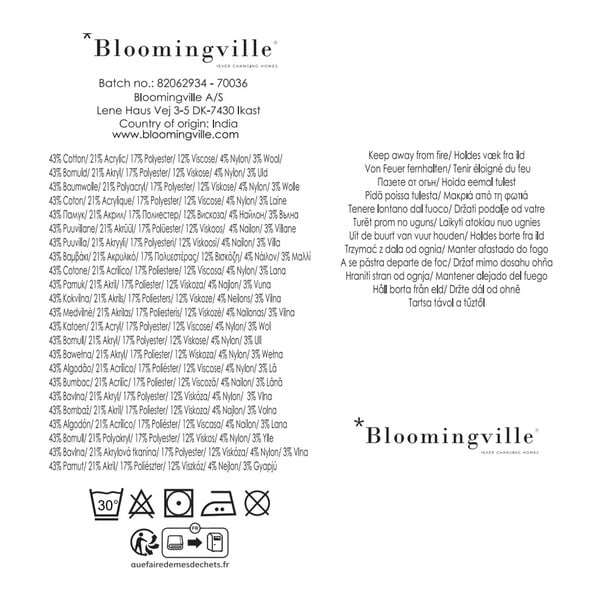 Coperta marrone in cotone riciclato 130x160 cm Lane – Bloomingville-image-4