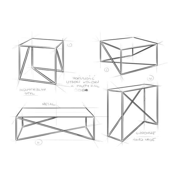 Tavolino bianco , 100 x 100 cm Memo - CustomForm-image-3