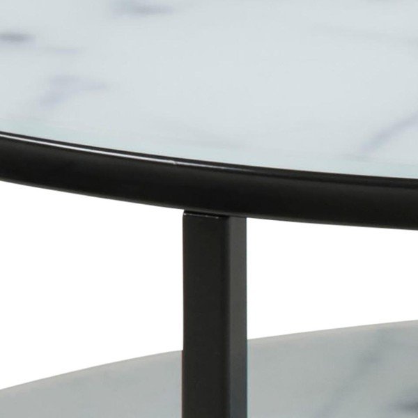 Tavolino rotondo bianco ø 80 cm Alisma - Actona-image-1