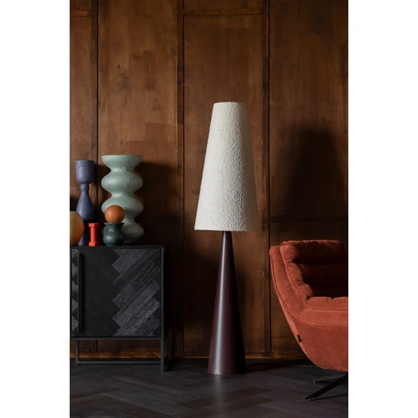 Lampada da terra dimmerabile in bianco e nero con paralume in tessuto (altezza 166 cm) Miki - Dutchbone-image-2