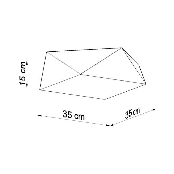 Lampada da soffitto bianca 35x35 cm Koma - Sollux-image-4