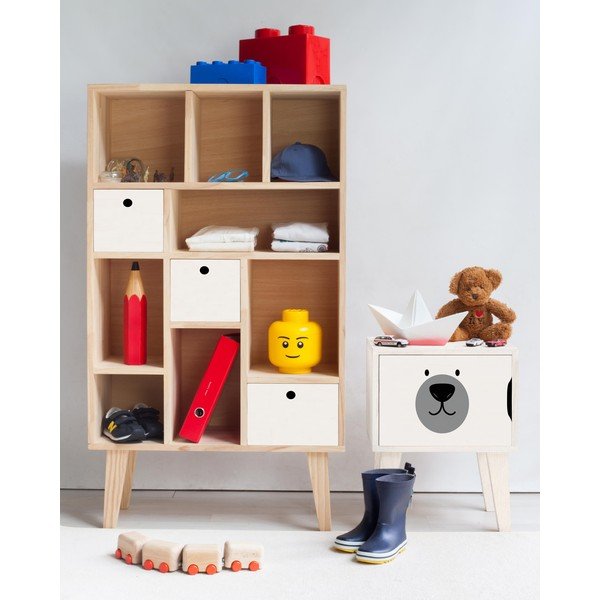 Comodino in legno per bambini Orso polare Bear Face - Little Nice Things-image-1