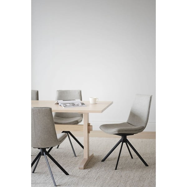 Sedie da pranzo girevoli beige in set di 2 Lowell - Rowico-image-2