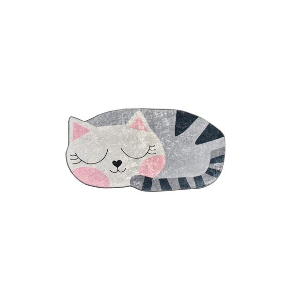 Tappeto per bambini rosa/grigio lavabile 60x100 cm Cat – Mila Home