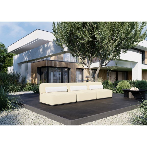 Divano modulare da giardino beige 306 cm Straw - Sit Sit-image-3