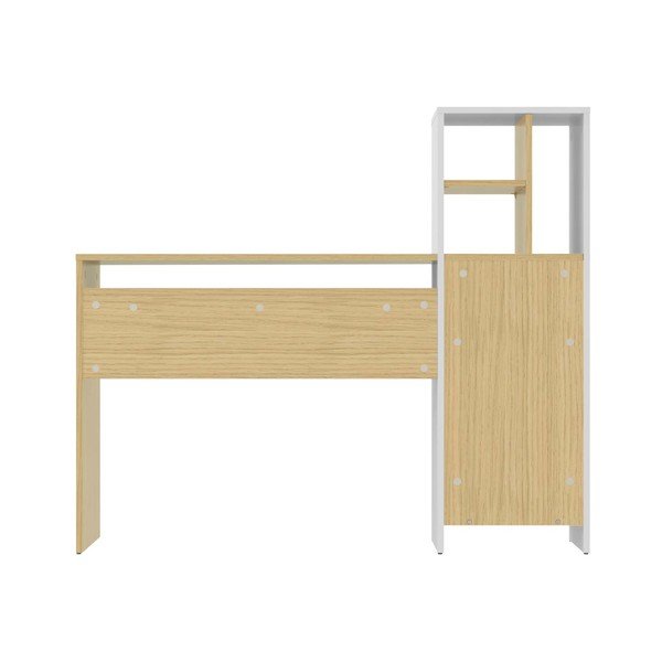 Tavolo da lavoro con piano in rovere 130x50 cm Mitch - TemaHome-image-2
