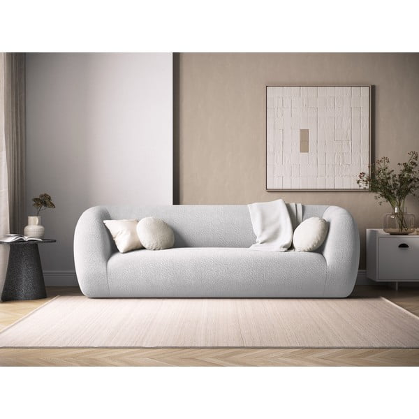 Divano in tessuto bouclé grigio chiaro 230 cm Essen - Cosmopolitan Design-image-1