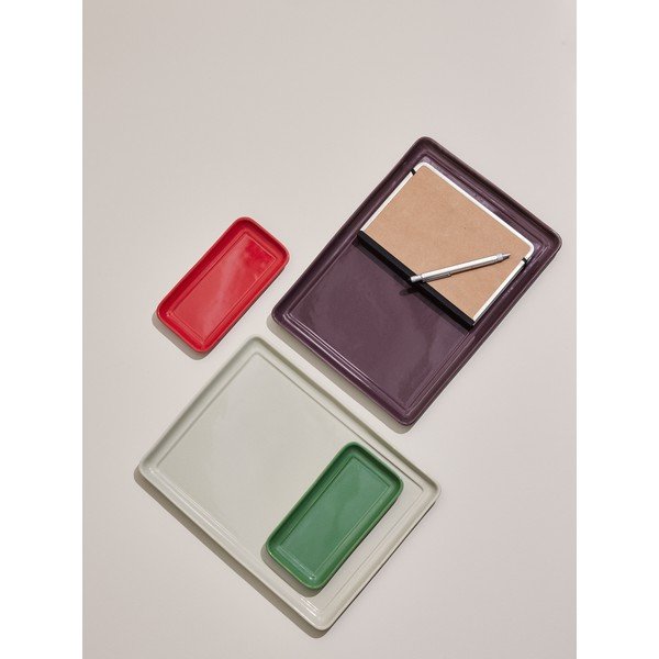 Vassoi decorativi in ceramica in set di 2 35x26 cm Amare - Hübsch-image-3