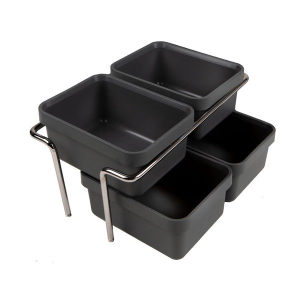 Bidone in plastica per rifiuti differenziati/incasso 30 l Metropolis - Elletipi-image-3