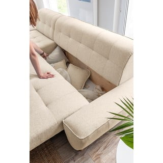 Divano letto angolare beige (variabile) Dazzling Daisy - Miuform