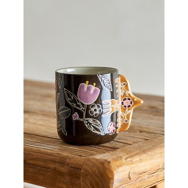 Tazzine in set da latte marrone scuro in gres 4 pz 325 ml Vivielle – Bloomingville-image-1