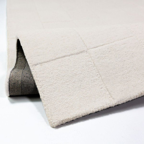 Tappeto avorio in lana tessuto a mano 200x290 cm Checkerboard – Flair Rugs-image-3