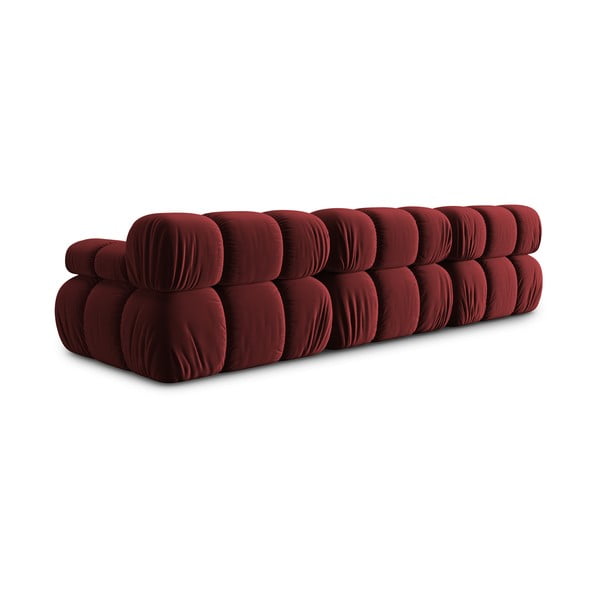 Divano in velluto rosso 282 cm Bellis - Micadoni Home-image-4