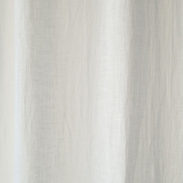 Tenda leggera in lino bianco con tunnel Daytime, 275 x 130 cm White - Linen Tales-image-1