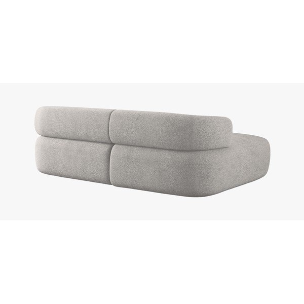 Divano angolare grigio chiaro (con penisola a sinistra/con chaise lounge) con rivestimento in bouclé Jenny – Micadoni -image-3
