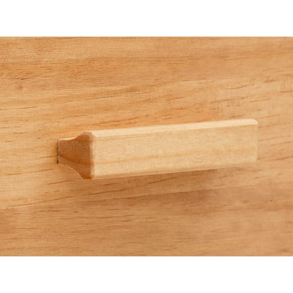 Cassettiera in legno di pino con ante in rattan , larghezza 90 cm Jolene - Støraa-image-1