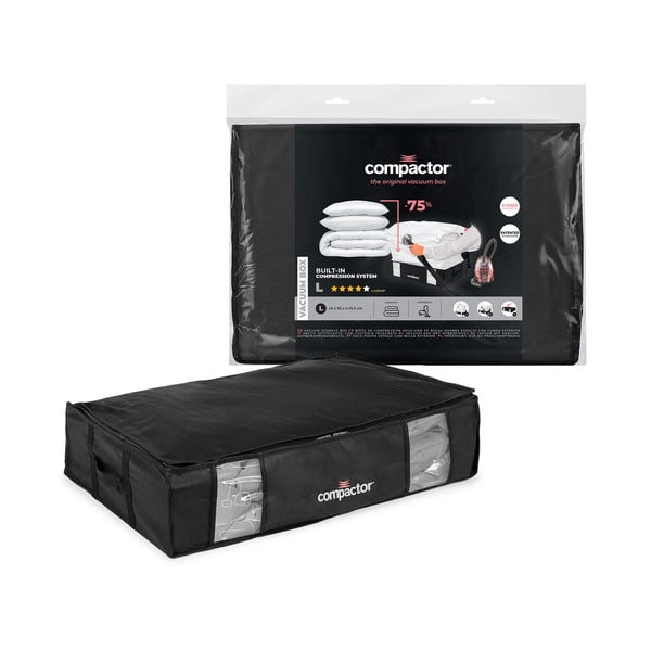 Contenitore nero sotto il letto XXL Black Edition 3D, 145 l - Compactor