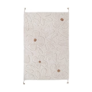 Tappeto per bambini color crema in cotone lavabile e tessuto a mano 120x180 cm Gentle Flora – Nattiot