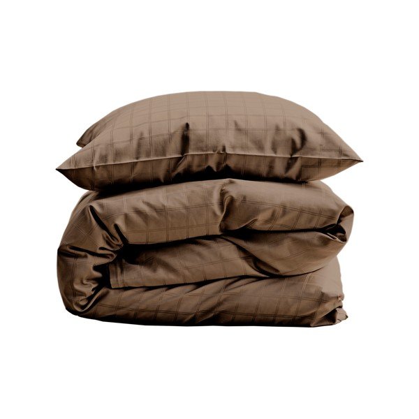 Biancheria da letto estesa damascata marrone per letto matrimoniale 200x220 cm Clear - Södahl