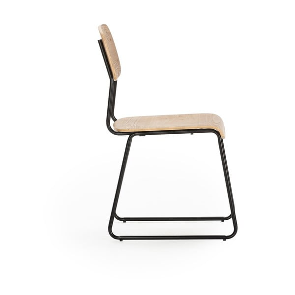 Set di sedie da pranzo color legno naturale effetto frassino 2 pz Aira - Marckeric-image-3