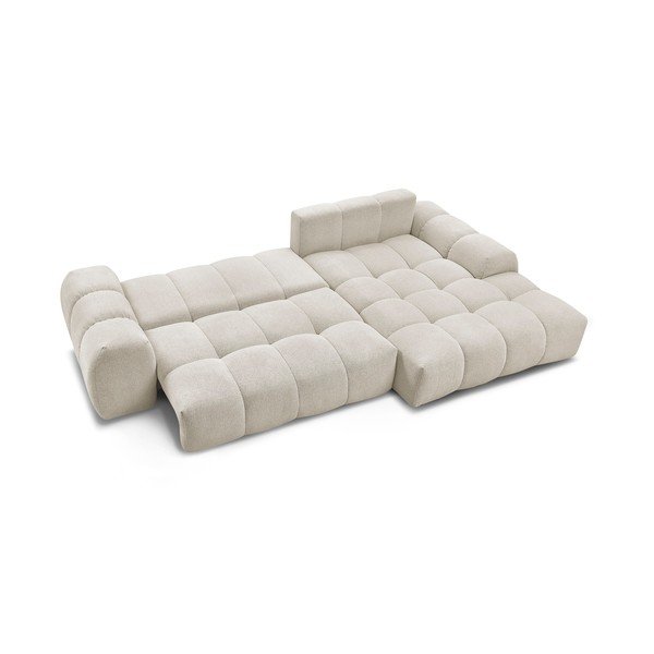 Divano angolare bianco allungabile e con contenitore (penisola a destra/chaise lounge) con rivestimento in ciniglia Everest – Bobochic Paris-image-4
