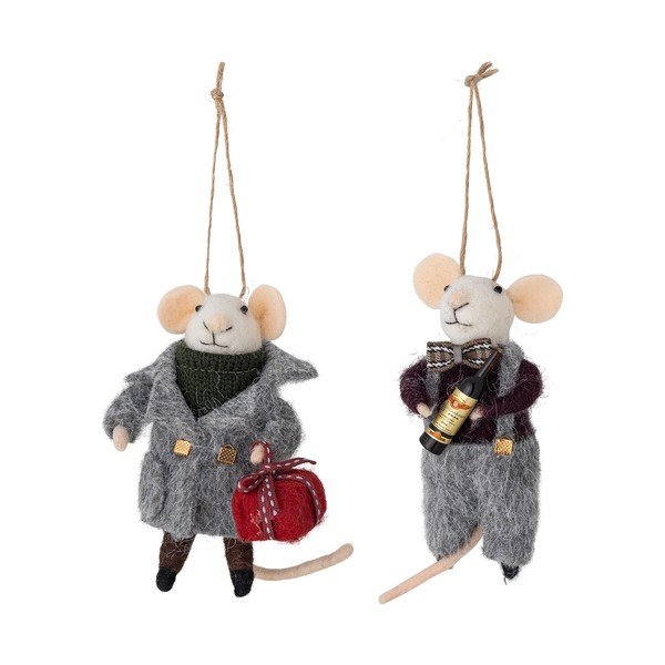 Decorazioni per albero di natale in set in tessuto 2 pz 8 cm Peo – Bloomingville