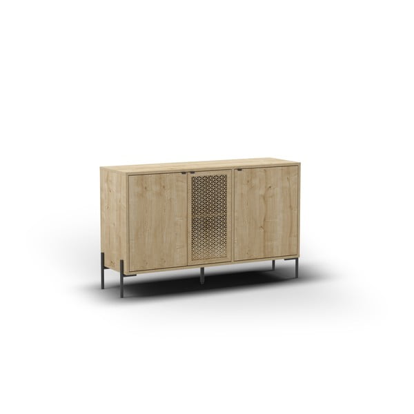 Cassettiera bassa in rovere naturale 120x80 cm Inca - Marckeric-image-2