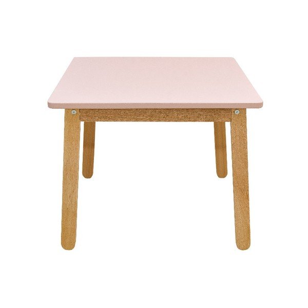 Tavolo per bambini rosa chiaro Woody - BELLAMY