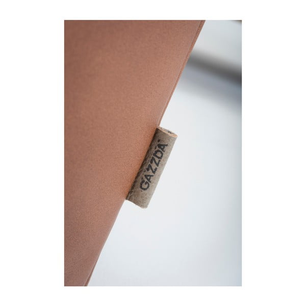 Divano in pelle di bufalo marrone cognac con struttura in rovere massiccio , 240 cm Fawn - Gazzda-image-2