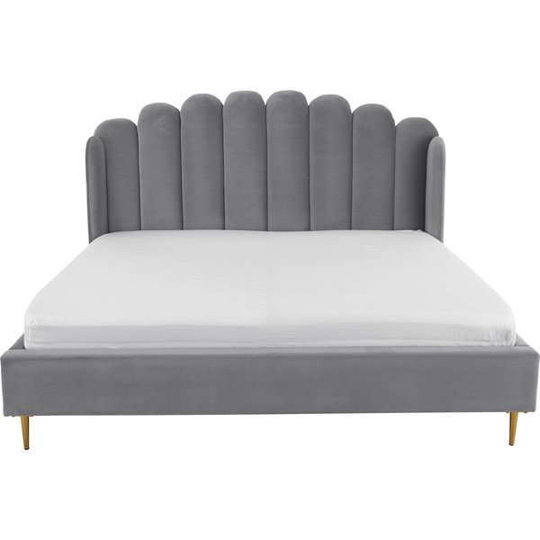 Letto imbottito grigio , 180 x 200 cm Glamour - Westwing Collection-image-2