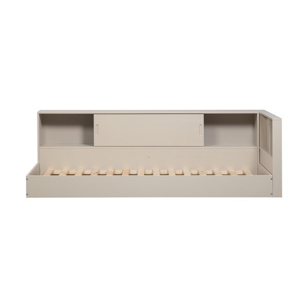 Letto singolo grigio/beige in pino massiccio rete non inclusa 90x200 cm Carter – WOOOD-image-2