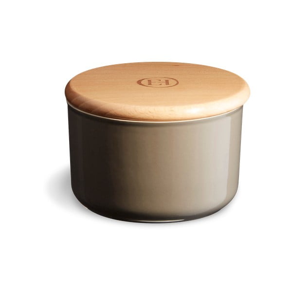 Vaso grigio finocchio con coperchio in legno , 0,5 l - Emile Henry