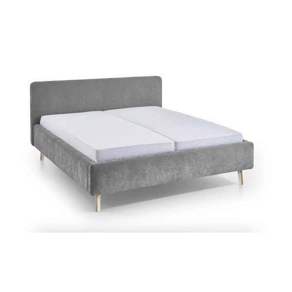 Letto matrimoniale imbottito grigio rete non inclusa 160x200 cm Mattis – Meise Möbel