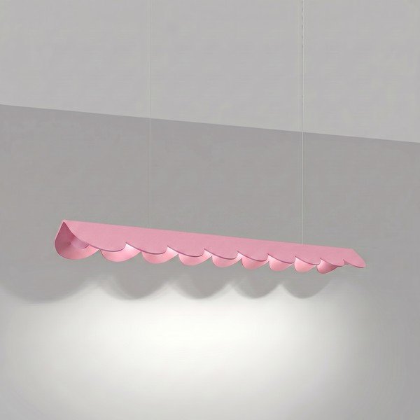 Lampadario LED rosa in alluminio BISCUIT – Thoro-image-1