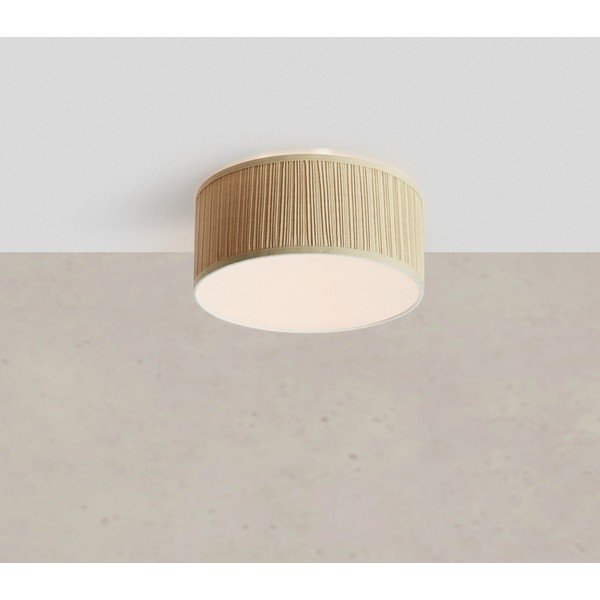 Plafoniera beige con paralume in tessuto Lux – Markslöjd-image-1