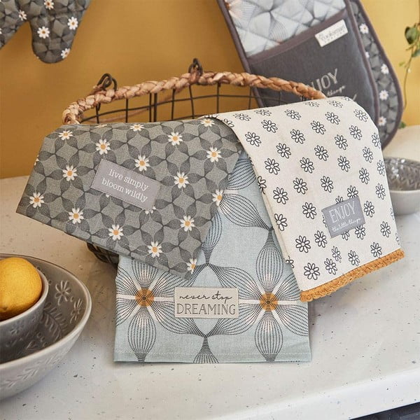 Set di 3 asciugamani da cucina in cotone Purity - Cooksmart ®-image-1