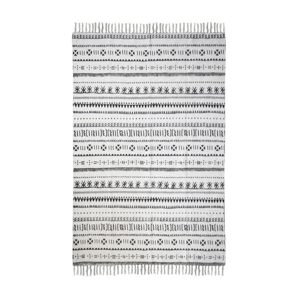 Tappeto in cotone bianco e nero Colorful Living Manio, 120 x 180 cm - HSM collection